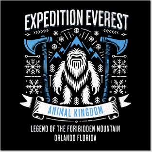 Yeti Expedition Everest Orlando Theme Park Attraction Distressed Vibe Posters and Art